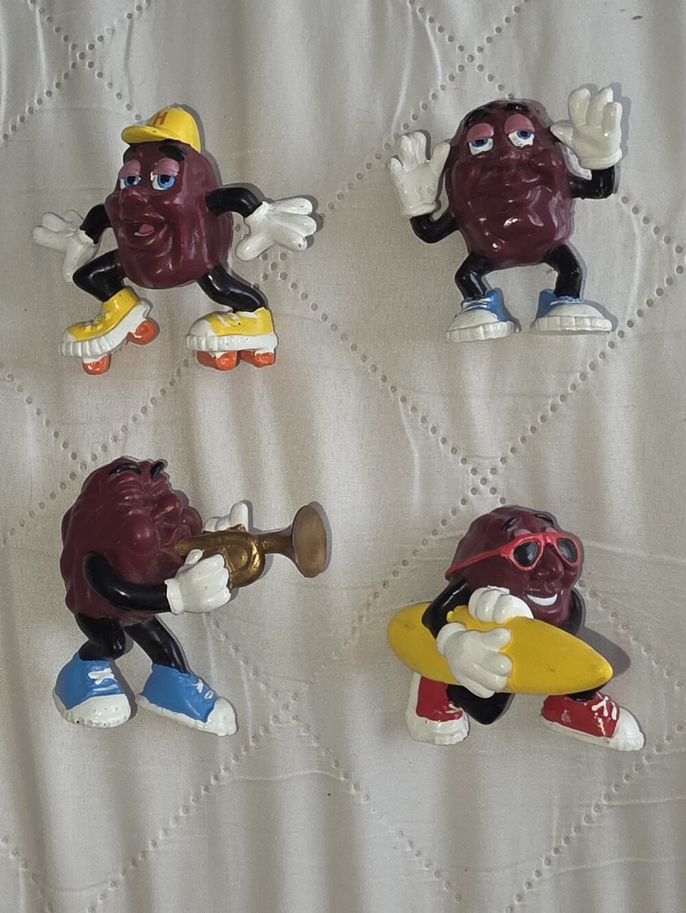 Vintage California Raisins PVC Figure Lot of 4 Applause 1980s Collectible